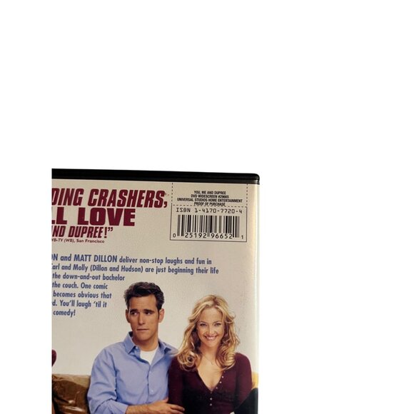 You Me And Dupree 2006 DVD Comedy Owen Wilson Kate Hudson Matt Dillon Pre-Owned - Picture 4 of 4